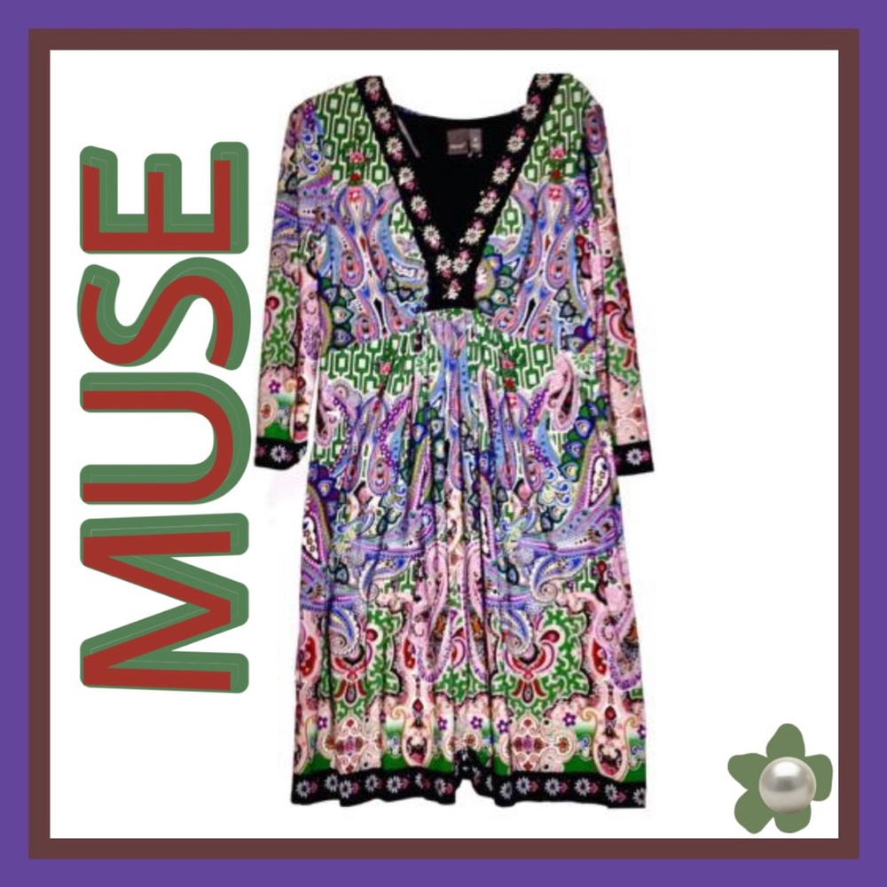 🌿Muse minisheath dress beaded neckline🌿